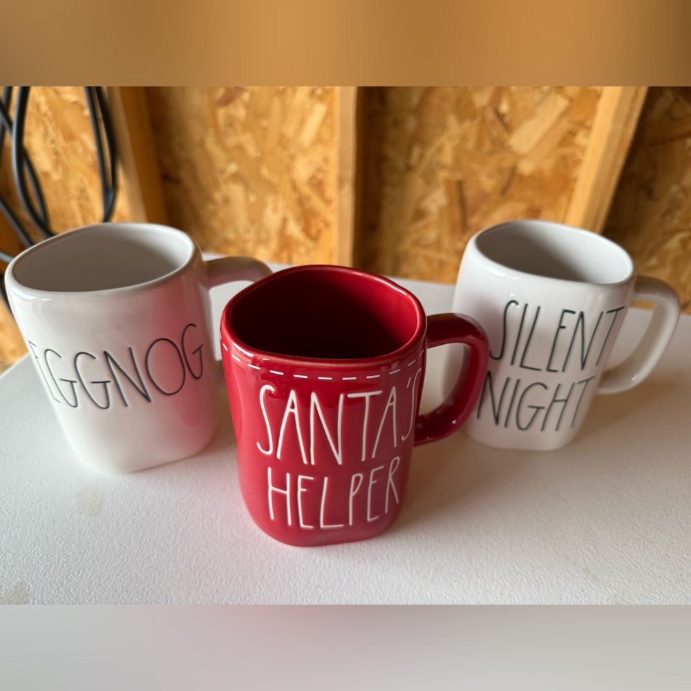 Set of 3 : Rae Dunn Christmas Mugs